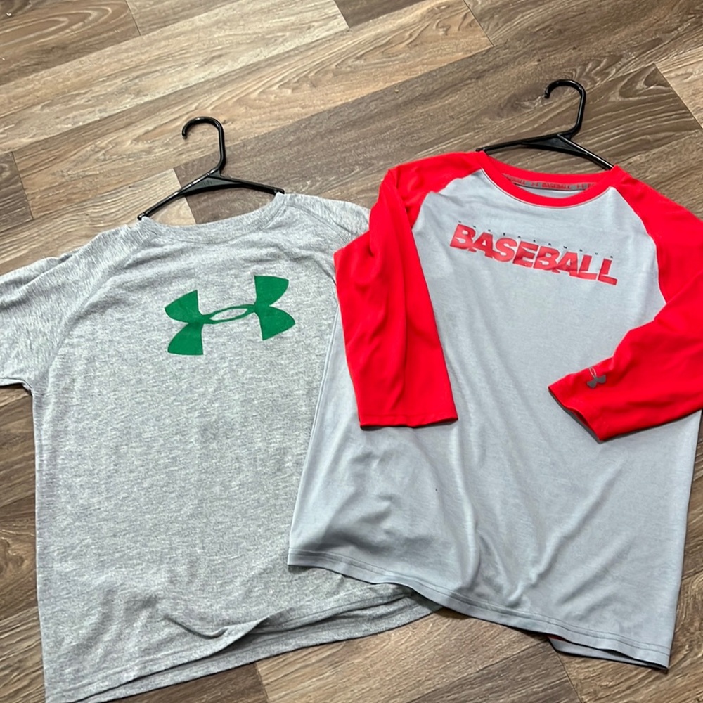 Boys under armor shirt lot size large xl 12/14